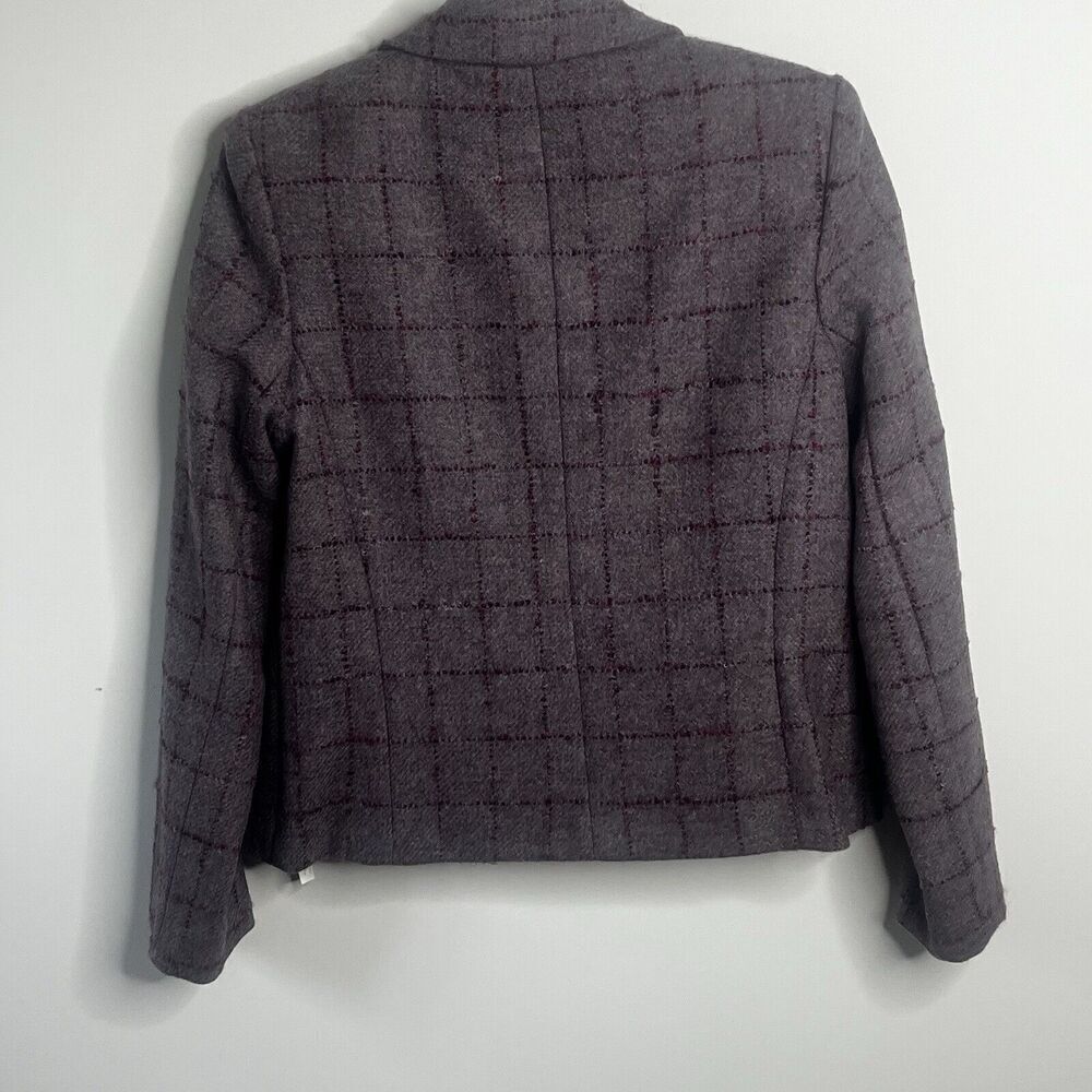 Harold's Vintage Tweed Purple Plaid Blazer Womens Size 6 - Picture 8 of 9